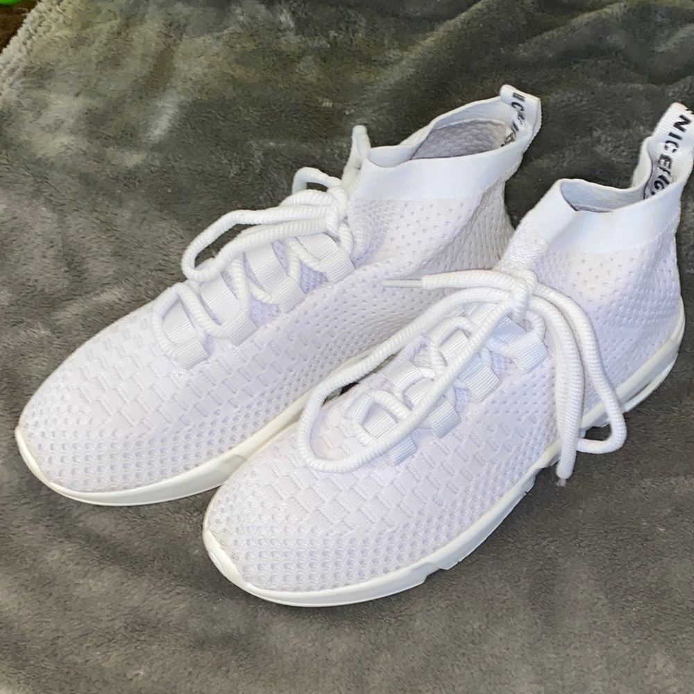 Women's White High-Top Sneakers